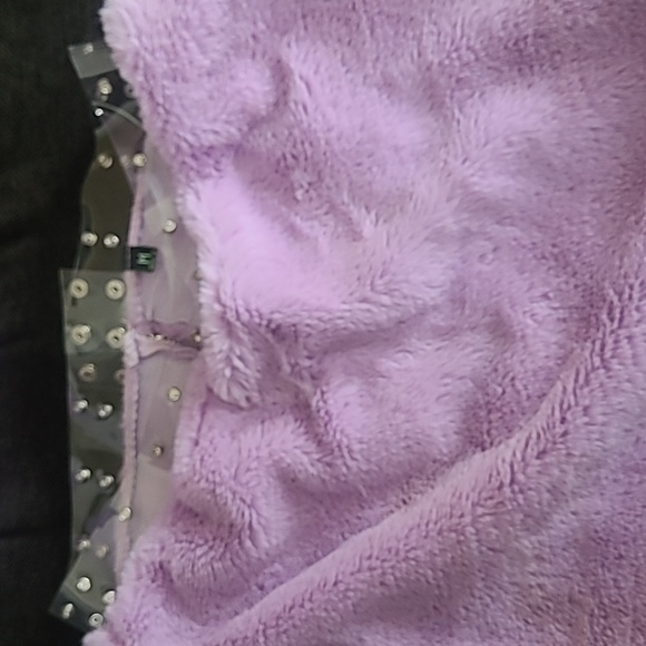 Fuzzy Lilac 2 piece halter top and mini skirt - Picture 2 of 7